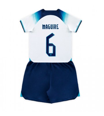 England Harry Maguire #6 Hemmaställ Barn VM 2022 Kortärmad (+ Korta byxor)